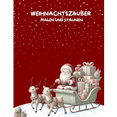 Abbildung von Mein grosses Weihnachts Mal und Bastelbuch für Kinder ab 6 Jahren Ausmalbilder, Rätsel einfache Rezepte die Adventszeit