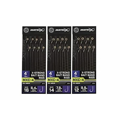 Abbildung von Matrix MXC 4 Size Barbless X Strong Bait Band Leaders 8 Stk.