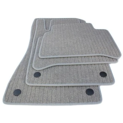 Abbildung von kfz premiumteile24 Fußmatten Velours Kompatibel mit E Klasse W211 S211 T Modell Baujahr 03/2002 10/2009 Rips Automatten Premium Qualität Stoffmatten Silbergrau 4 teilig