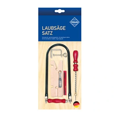 Abbildung von Pebaro Kinder Werkzeug Set Laubsägeset: Holzbrettchen + Drillbohrer, 705P