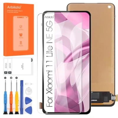 Abbildung von Arbilato Display für Xiaomi 11 Lite NE 5G/Mi 4G/Mi 5G Ersatzbildschirm 2109119DG M2101K9AG M2101K9G LCD Touch Digitizer Montage Reparaturteile (6,55 Zoll)