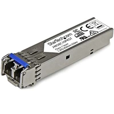 Abbildung von StarTech.com Gigabit LWL SFP Transceiver Modul, HP J4858C kompatibel, MM LC mit DDM, 550m, 1000Base SX, 10er Pack