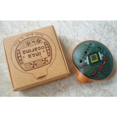 Abbildung von Inkaflöte Ocarina, traditionell aus Peru, Fairtrade, grün
