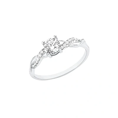 Abbildung von s.Oliver Ring 925 Sterling Silber Damen Ringe, mit Zirkonia synth., Silber, Kommt in Schmuck Geschenk Box, 9079360