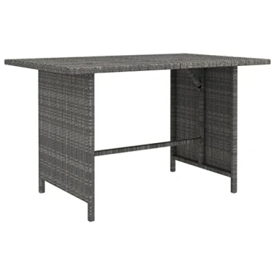 Abbildung von vidaXL Garten Esstisch Gartentisch Terrassentisch Balkontisch Gartenmöbel Tisch Outdoor Außentisch Rattantisch Grau 110x70x65cm Poly Rattan