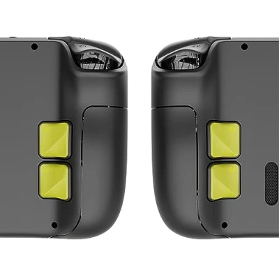 Abbildung von Skull &amp; Co. Back Button Enhancement Set for Steam Deck, Handle Grip Pads Improvement Protection Kit Deck Neon Yellow, 4pcs
