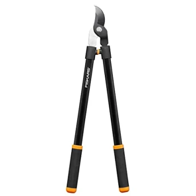 Abbildung von Fiskars Bypass Astschere für frisches Holz, Antihaftbeschichtet, Gehärteter Präzisionsstahl, Länge: 81 cm, Schwarz, L11, 1027541