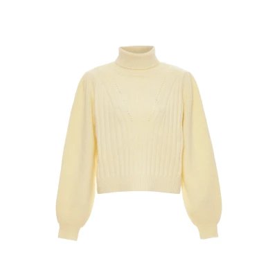 Abbildung von DREIMASTER Vintage Damen Rollkragenpullover XL/XXL / Off White 52% Acryl 25% Nylon 23% Polyester