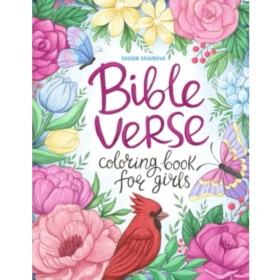 Abbildung von Bible Verse Coloring Book for Girls: An Inspirational with 50 Quotes, Positive Affirmations and Scriptures Women, Adults Teens