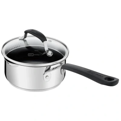 Abbildung von Tefal Jamie Oliver by Quick &amp; Easy E3032244 Stielkasserolle mit Glasdeckel, Edelstahl, 16 cm