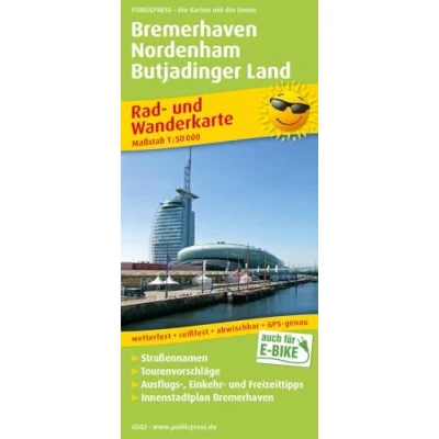 Abbildung von Bremerhaven Nordenham Butjadinger Land: Rad und Wanderkarte mit Straßennamen, Ausflugszielen, Einkehr &amp; Freizeittipps, wetterfest, reissfest, ... 1:50000 (Rad Wanderkarte: RuWK)