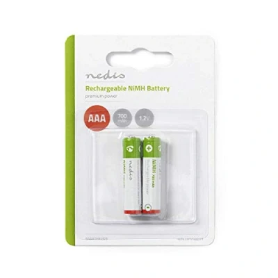 Abbildung von NEDIS Wiederaufladbarer NI MH Akku AAA 1.20 V 700 mAh vorgeladen Blister 2 Stück, BANM7HR032B