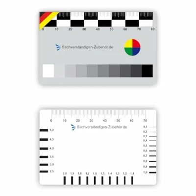 Abbildung von Sachverständigen Zubehör 2er Set Rissmonitor Karte Überwachung Gutachter Ausrüstung Lineal für Kfz Wertermittler Spaltmaß Risslineal &amp; Messwerkzeuge Immobilienbewertung Wertgutachten
