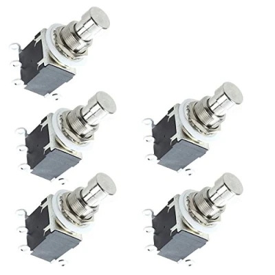 Abbildung von Mintice 5 Stück 6P DPDT Stampfen Verriegelungsschalter Stoppen Sie den Fußschalter Für Gitarre AC 250V/2A 125V/4A