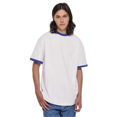 Abbildung von Urban Classics Ringer TEE Tshirt basic, Herren, Größe: 3XL, White royal