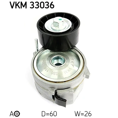 Abbildung von SKF VKM 33036 Spannrolle PEUGEOT: 307 SW, 206 Schrägheck, CITROËN: Berlingo II, II Kastenwagen, / First I