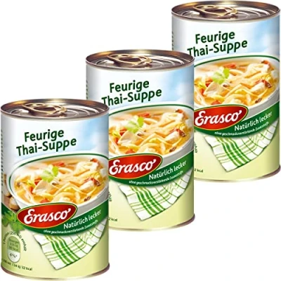 Abbildung von Erasco Feurige Thai Suppe mit Bambussprossen und Gemüse 390ml 3er Pack