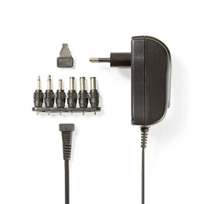 Abbildung von Universal Netzteil 18 W 3 12 V DC 1.80 m 2.1 A 6 Plug(s) Schwarz