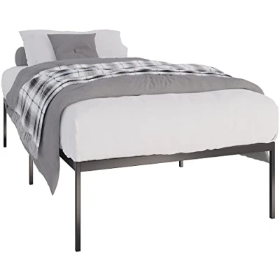 Abbildung von CLP Metallbett Fargo Mit Lattenrost I Stabiles Bettgestell Stauraum, Farbe:schwarz, Größe:200x100x42 cm