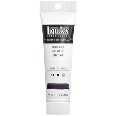 Abbildung von Liquitex 1040505 Professional Heavy Body Acrylfarbe in Künstlerqualität mit ausgezeichneter Lichtechtheit buttriger Konsistenz, 59ml Tube gedämpftes Grau