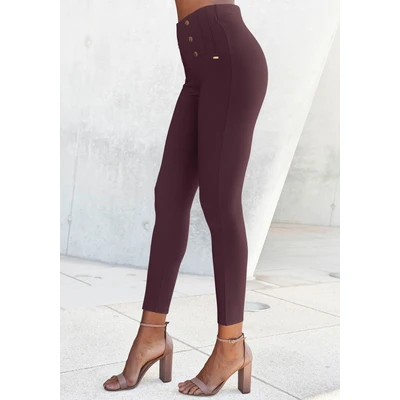 Abbildung von Lascana Leggings Hosen, Damen, Größe: 32/34, Weinrot