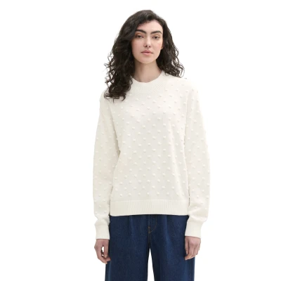 Abbildung von TOM TAILOR Denim Rundhalspullover mit Bommel Allover Details