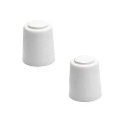 Abbildung von sossai® 2 x Türstopper NTS Modell: Bernd Höhe: 30mm Ø: 27mm Farbe: weiß Zum Schrauben (Inkl. Befestigungsmaterial) Bodenmontage