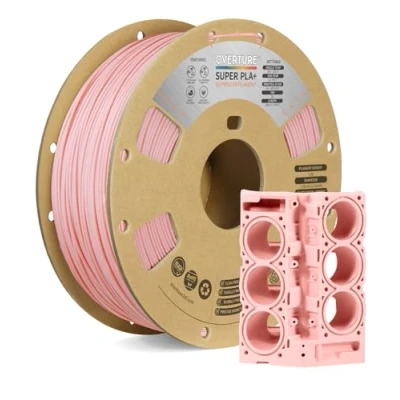 Abbildung von OVERTURE Super PLA+ Filament 1.75mm, 1kg Spule (2.2lbs), Maßgenauigkeit +/ 0.03 mm, für 3D Drucker (Sakura Rosa)