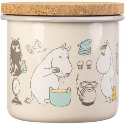 Abbildung von Muurla Vorratsdose Aufbewahrungsglas mit Korkdeckel Moomin Bon Appétit (1,3 L)