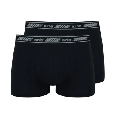 Abbildung von Nur Der Herren 2er Pack 3d Flex Atmungsaktive Baumwolle Männer Unterhosen Boxershorts, Schwarz, M EU