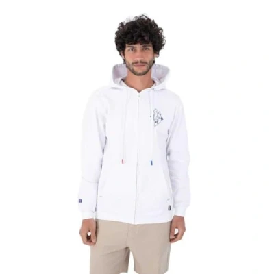 Abbildung von Hurley Herren M Kai Lenny Fleece Zip Kapuzenpullover, weiß, S