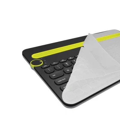 Abbildung von kwmobile Silikon Tastaturschutz für Logitech K480 QWERTY US Keyboard Cover Abdeckung Transparent
