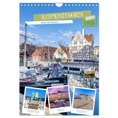 Abbildung von KOPENHAGEN Idylle und Historie (Wandkalender 2025 DIN A4 hoch), CALVENDO Monatskalender: Malerisches Stadtherz