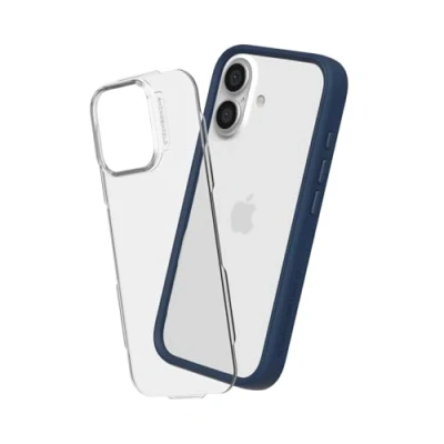 Abbildung von RhinoShield Modulare Case kompatibel mit [iPhone 16 Plus] Mod NX Anpassbare &amp; stoßdämpfende Schutzhülle im schlanken Design 3.5 Meter Fallschutz Marineblau