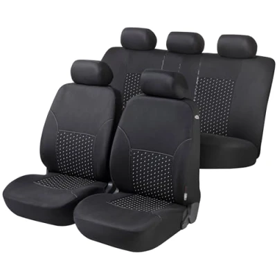 Abbildung von WALSER DotSpot 11939 Sitzschonbezug schwarz/grau Polyester vorne und hinten FORD: FOCUS 3 Turnier, HYUNDAI: i10 II Schrägheck