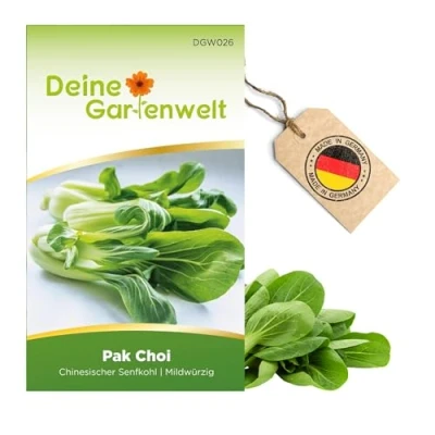 Abbildung von Pak Choi Chinesischer Senfkohl Samen Brassica rapa Kohlsamen Gemüsesamen Saatgut für 60 Pflanzen