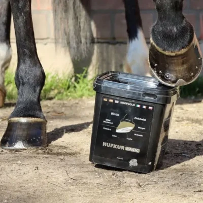 Abbildung von HOOFGOLD Hufkur Pferd Basic 4 kg brüchige Hufe, Hufwachstum fördern, Strahlfäule, Sehnen, Fellwechsel, Hufrehe