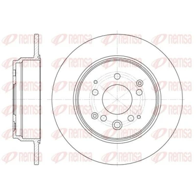 Abbildung von REMSA 61157.00 Bremsscheibe Hinterachse 281,8, 281,8 9 5 voll HONDA: CR V 2