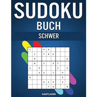 Abbildung von Sudoku Buch Schwer: 600 extrem schwere Sudokus mit Lösungen für Erwachsene