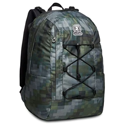 Abbildung von INVICTA RUCKSACK PIXEL CAMO GREEN, Geräumige Schultasche für Teenager, Mädchen &amp; Jungen, 2 wechselbare Muster, Schule, Sport&amp;Freizeit, Doubleface; mit Trinkflaschenfach; schwarz/mehrfarbig