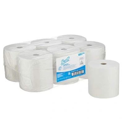 Abbildung von Scott XL, 6687, Rollenhandtücher 1 lagig, weiß, 6 Rollen x 354 m