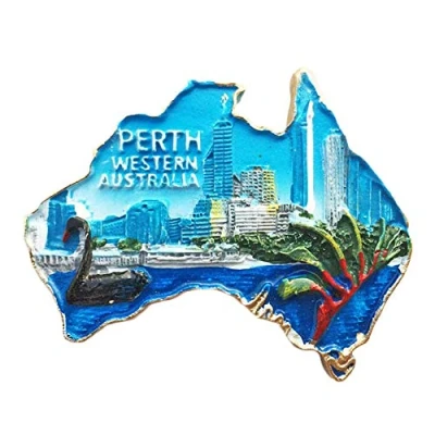 Abbildung von 3D Perth Australia Kühlschrankmagnet, Reise Aufkleber, Souvenirs für Heim und Küche, Dekoration, Australien Kühlschrankmagnet aus China.