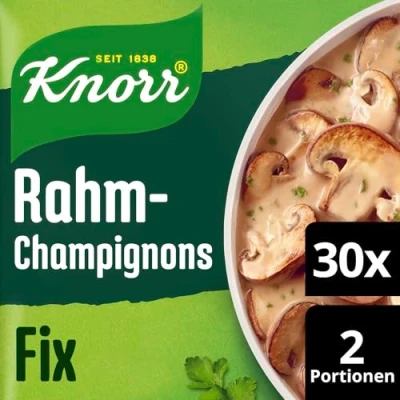 Abbildung von Knorr Fix Würzmischung Rahm Champignons für leckere Rahmchampignons ohne geschmacksverstärkende Zusatzstoffe 30x 33 g