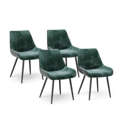 Abbildung von Vicco Esszimmerstuhl Eleganza, Grün, 4er Set