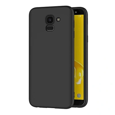 Abbildung von AICEK Samsung Galaxy J6 2018 Hülle, Schwarz Silikon Schutzhülle für Case TPU Bumper Handyhülle (5,6 Zoll)