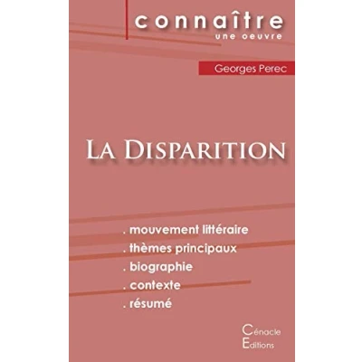 Abbildung von Fiche de lecture La Disparition Georges Perec (Analyse littéraire référence et résumé complet)