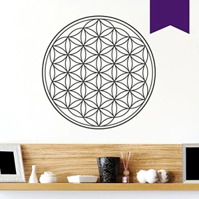 Abbildung von WANDKINGS Wandtattoo Blume des Lebens 80 x cm violett erhältlich in 33 Farben