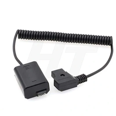 Abbildung von HangTon V Mount Batterie D Tap auf NP FW50 DC Koppler Dummy für Sony A7 A7II A7S A7SII A7R A7RII A6300 A6500 A6000 A5100 NEX Series Kamera