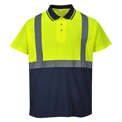 Abbildung von Portwest Zweifarbiges Polo Shirt, Größe: 4XL, Farbe: Gelb/Marine, S479YNR4XL