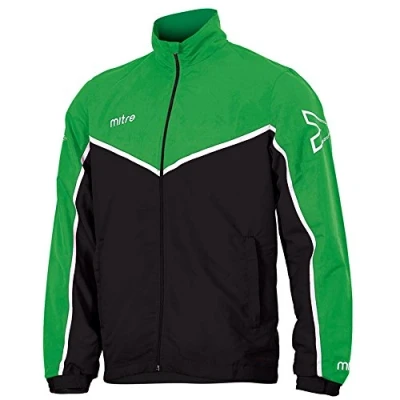 Abbildung von Mitre Fußball Herren Primero Woven Training Track Jacket XXL Smaragdgrün/Schwarz/Weiß